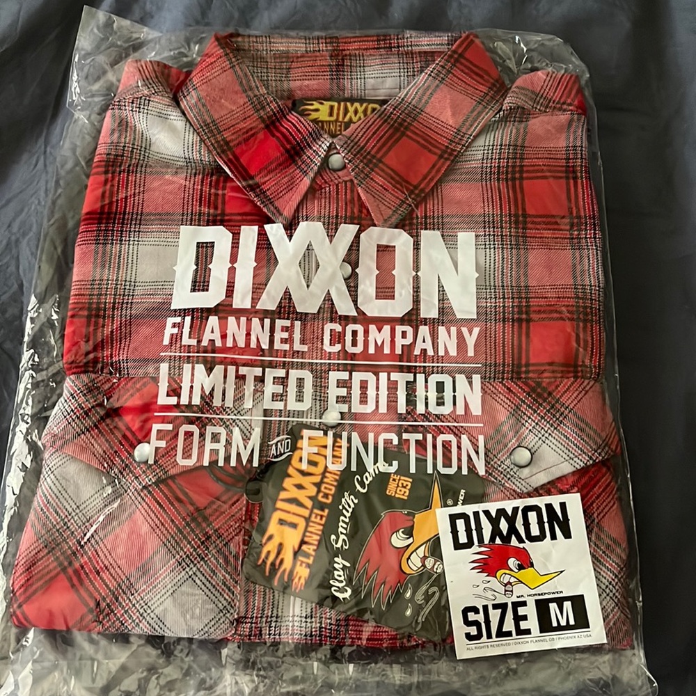 Mens medium Dixxon flannel BNIB Clay Smith Cams